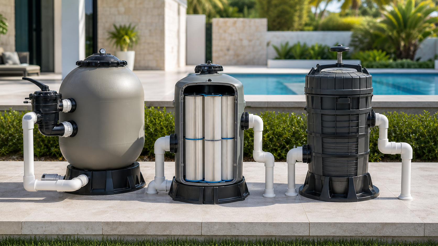 Sand vs. Cartridge vs. D.E. Pool Filters: Which Is Best?